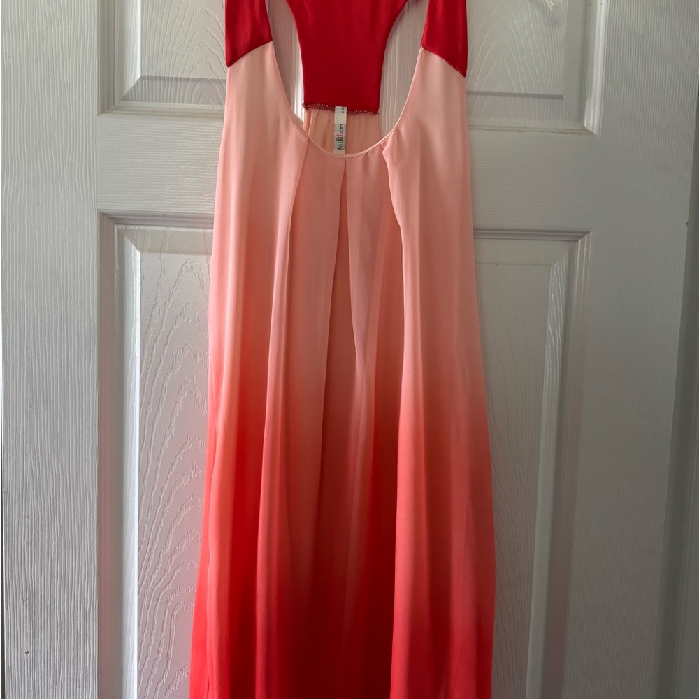 Millibon Red and Pink Ombre Dress